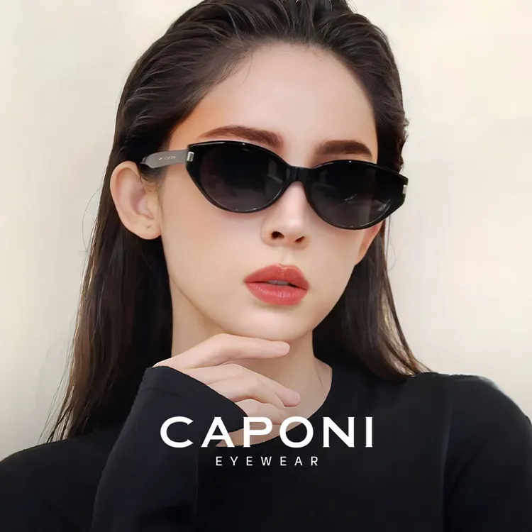 【猫猫镜】CAPONI猫眼墨镜女2025新款UV420偏光太阳镜板材防紫外线