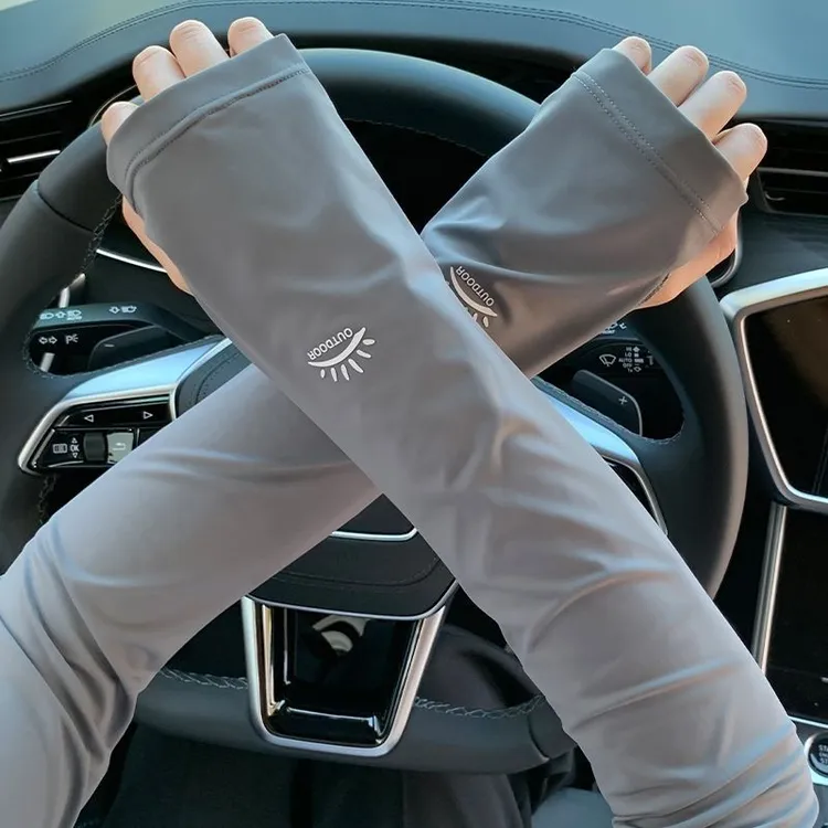 【90%好评率】冰袖女夏季冰丝防晒袖套骑车开车防紫外线宽松防晒男