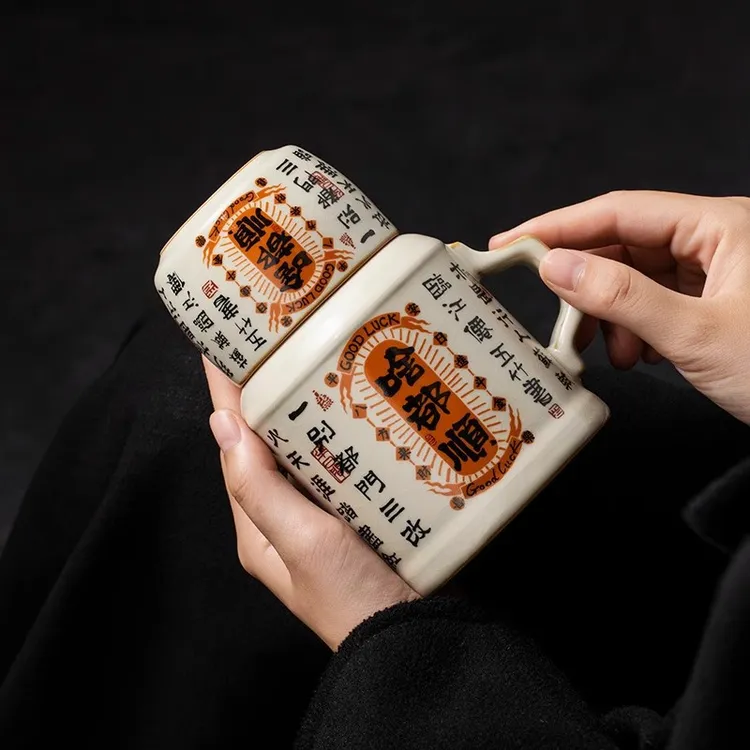 汝窑啥都顺小暖壶家用泡茶壶办公室大容量创意陶瓷焖泡壶预定LOGO