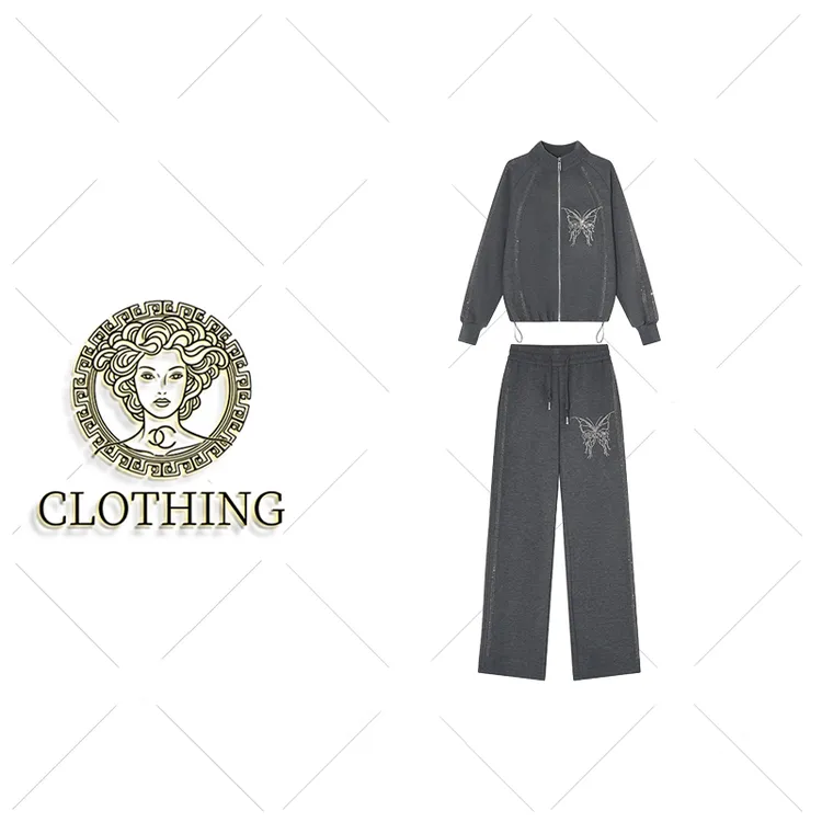 【CLOTHING/原创设计】B57085新款洋气百搭休闲套装
