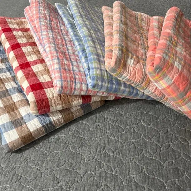 色织纯棉绗缝夹棉隔脏垫宿舍床褥子隔油隔汗床盖毯可水洗机洗