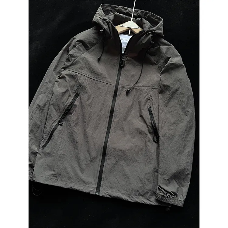 夏季薄款冰川灰upf50+防晒衣男款户外防紫外线钓鱼服防晒冲锋外套