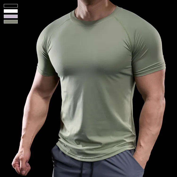 霸道肌肉健身训练衣男速干高弹透气衣运动紧身衣短袖T恤跑步运动
