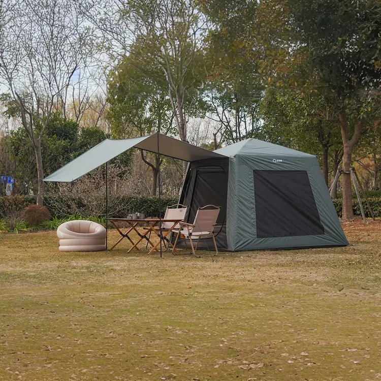 趣路营全自动充气帐篷露营野营过夜防雨防晒天幕帐一体折叠便携式