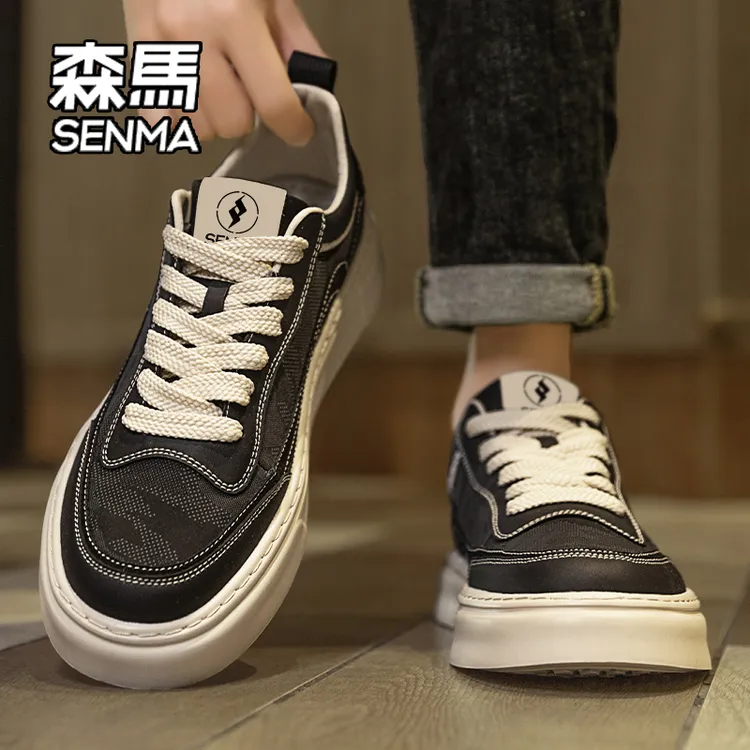 SENMA/森马男鞋秋季2025年新款潮流百搭休闲板鞋男款低帮潮鞋增高