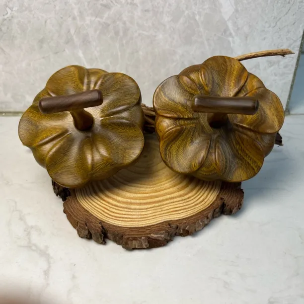 绿檀木花瓣28根高山绵羊角梳齿头部肩颈身体按摩圆盘经络按摩梳