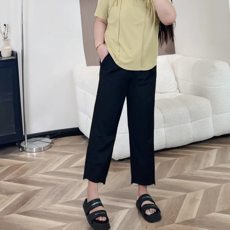 断码捡漏~露晞向晚 / 韩系显瘦凉凉裤9910花契200斤胖mm夏季休闲