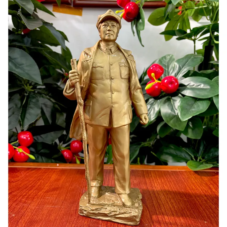 韶兴旺毛主席铜像伟人全身客厅办公室书房中式装饰摆设长征雕塑像