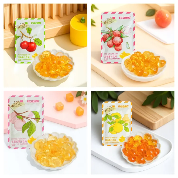 八金哥水果果汁软糖零脂肪多口味凝胶糖果儿童零食Q弹造型解馋