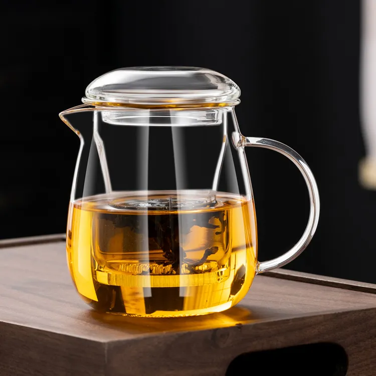 加厚耐高温泡茶壶茶水分离全玻璃内胆茶壶功夫茶泡茶壶专用分茶器