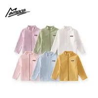 【六色可选】MOMOCO冬季男女童纯色贴标洋气拉链外套77430107034