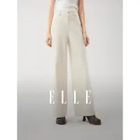 ELLE女装纯棉牛仔裤2025冬季新款小个子通勤直筒裤子L8WQS162