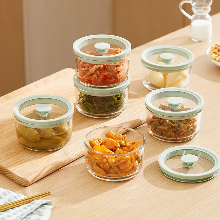 咸菜盒玻璃保鲜盒小碗密封罐食品级泡菜专用榨菜小饭盒子迷你带盖