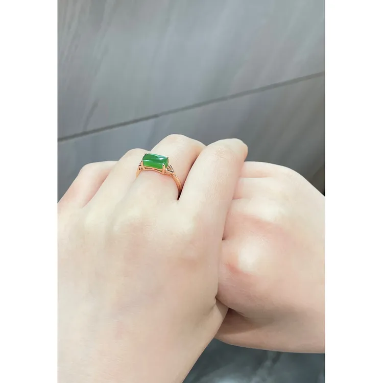拾珍和田碧玉戒指新马鞍戒指活口时尚国风百搭精美新中式戒指气质