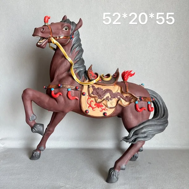 石湾陶瓷中式麒麟家居装饰大号马到功成工艺品雕塑动物摆设可爱