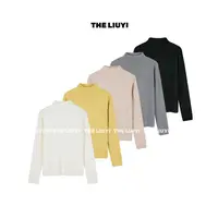【LIUYI】半高领一体绒加厚保暖打底针织上衣51211C5