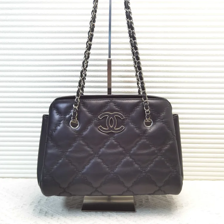 95新 Chanel/香奈儿 Chanel香奈儿13p双C外缝tote链条包单肩背包