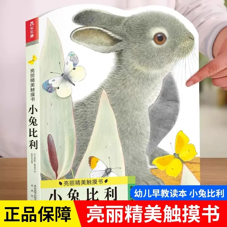 乐乐趣幼儿早教亮丽精美触摸书:小兔比利宝宝启蒙洞洞翻翻书