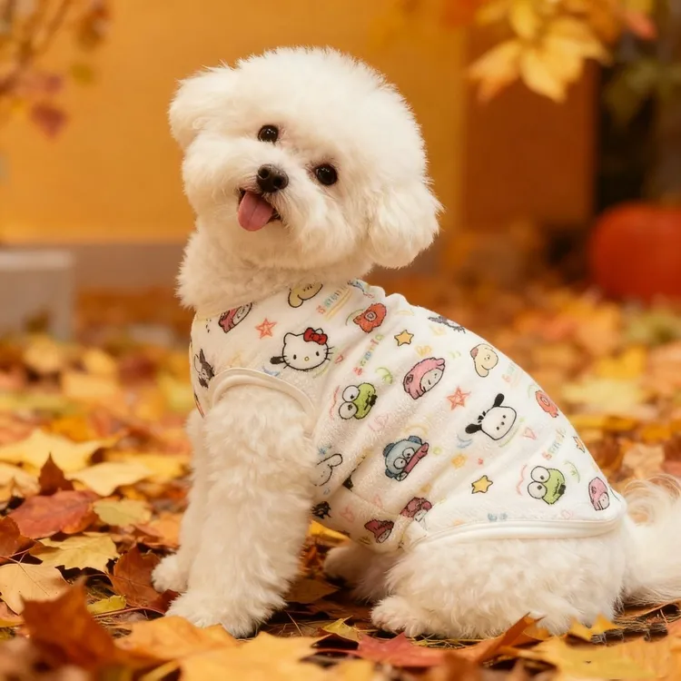 新款宠物卡通秋季可爱透气宠物猫衣服加绒保暖背心狗狗防脱猫咪服