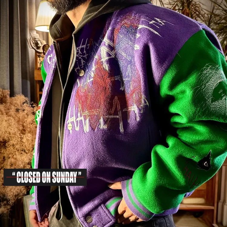 关闭周日 小丑 棒球服 男生 夹克 衣服  高级感