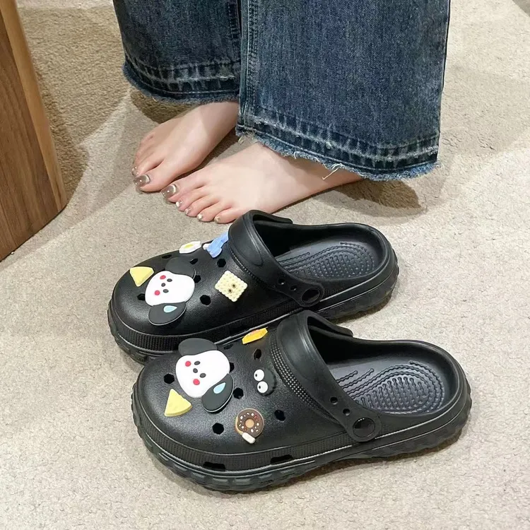 大金大码女鞋40-43卡通配件洞洞鞋