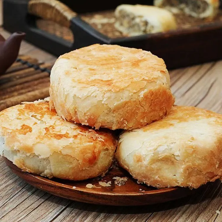 酥皮月饼黄庄风味传统手工糕点零食板栗咸蛋红豆金沙枣泥老式酥皮