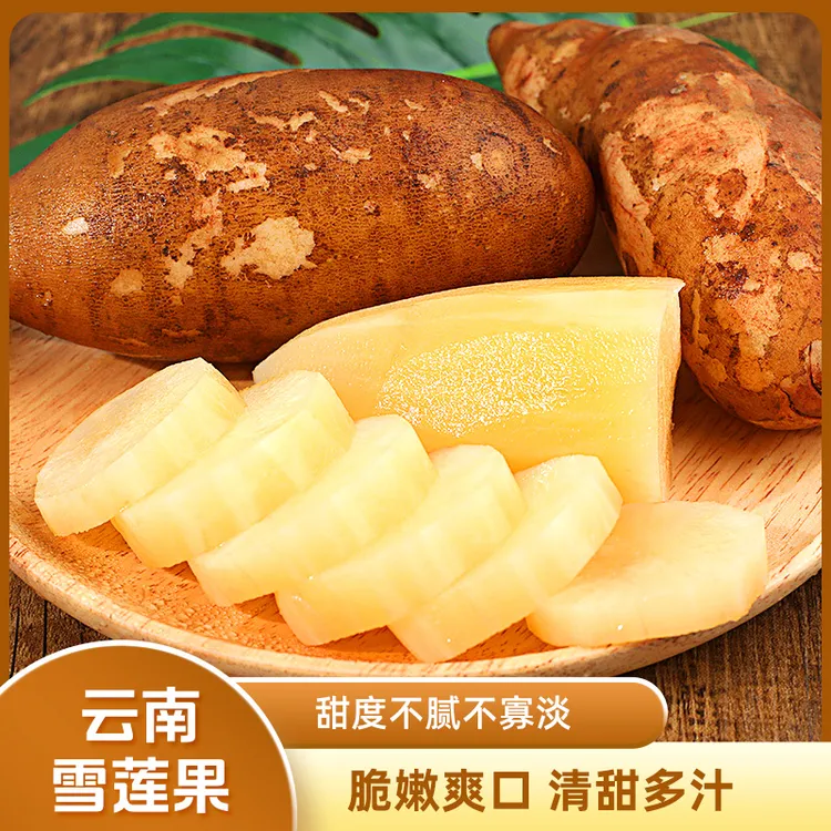 云南雪莲果新鲜现摘现发脆甜多汁孕妇水果产地直发整箱包邮f