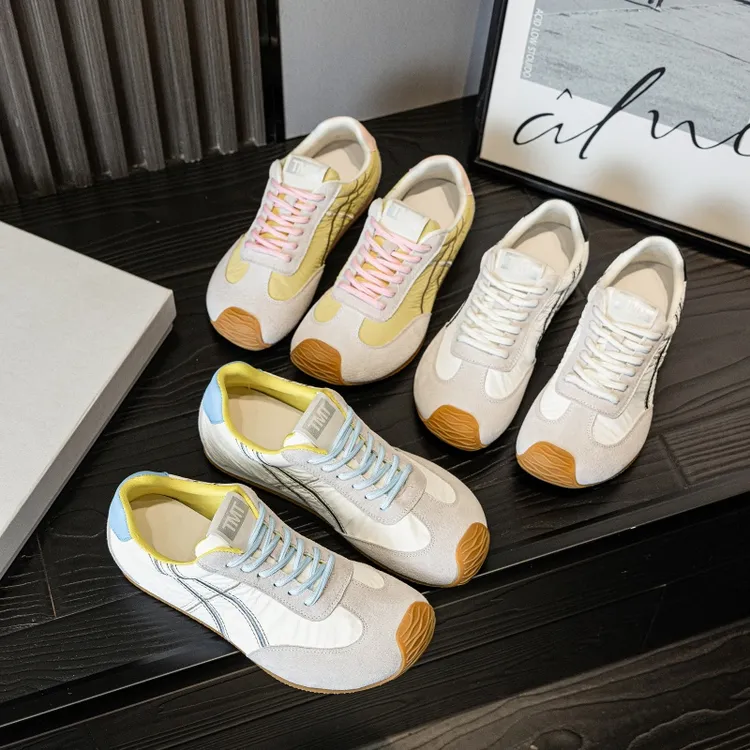 拉夏贝尔时尚街潮2025百搭德训新百伦女鞋