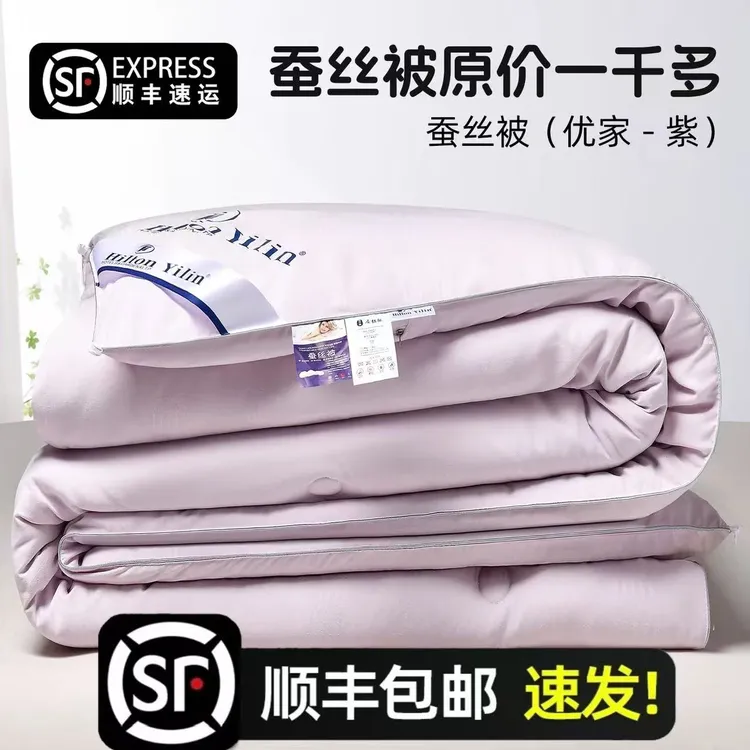 官方正品蚕丝被子冬天加厚保暖冬被春秋被单人学生被芯双人秋冬被