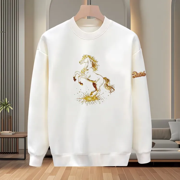 国风卫衣男2026新款宽松圆领棉长袖男士上衣加绒国潮男装秋冬款潮