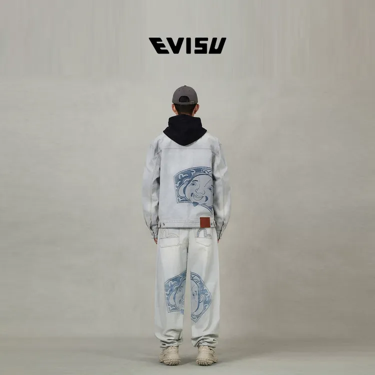 EVISU福神 2025秋新品男士佛头印花牛仔裤2EAHTM5JE105830DN