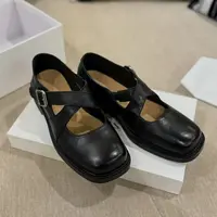 米可/MK-1666ZJ【复古玛丽珍鞋】复古百搭春季新款雅丹风玛丽珍鞋