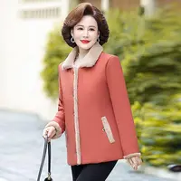 B146妈妈冬季休闲加厚棉袄宽松洋气棉服外套中老年女装冬加绒棉衣