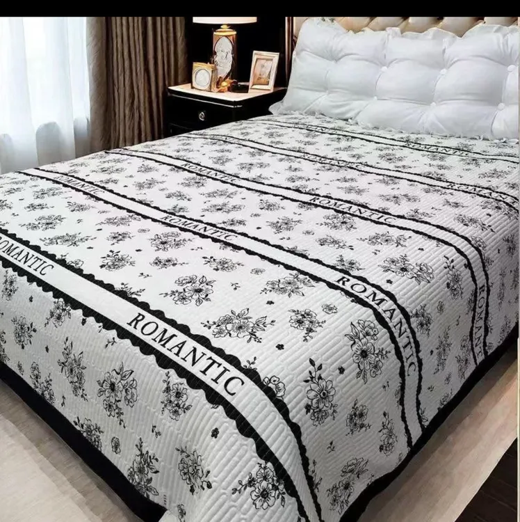 莫小柔北欧风居家双人家用高级活性印花四季床盖