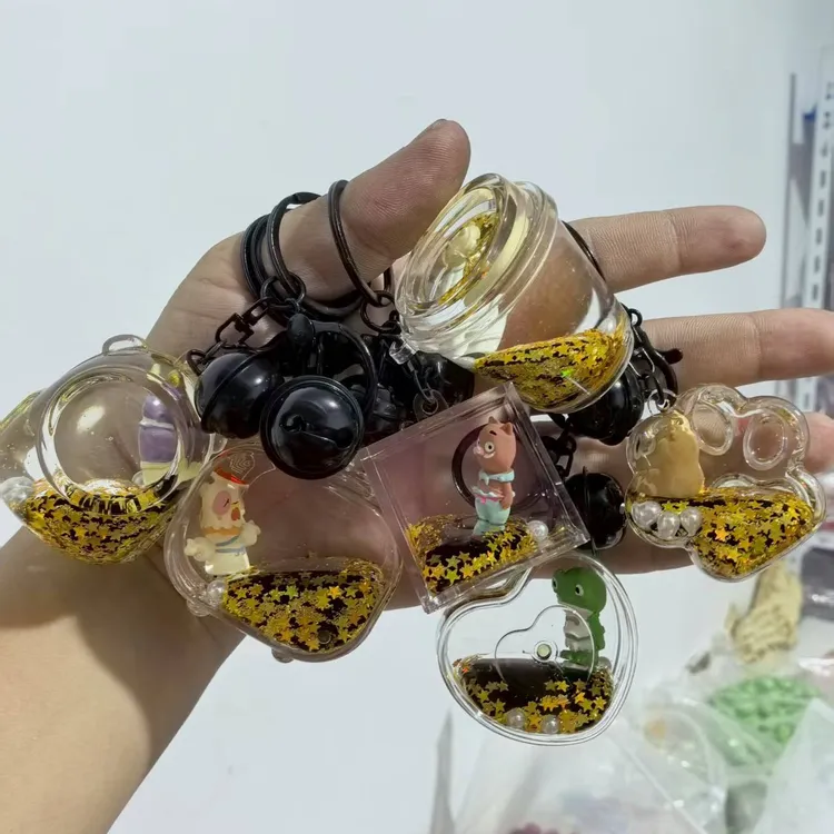 浪浪山小妖怪流沙瓶钥匙扣立体公仔入油挂件龙虾扣铃铛批发