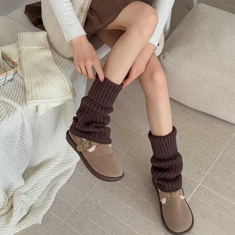 腿套女加厚保暖堆堆袜套Y2K显瘦含羊毛长筒袜同款小红书手工无骨