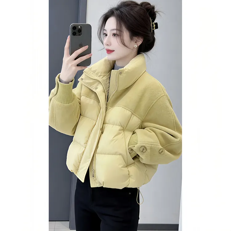 LINYOU【甜梦舞曲】小个子立领棉服女2025冬季新款厚保暖面包服外套