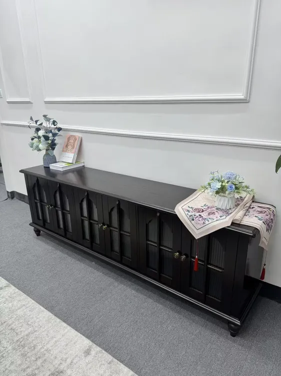 艺术图案收纳柜电视柜意式660mm置物法式美式法式复古中古电视柜