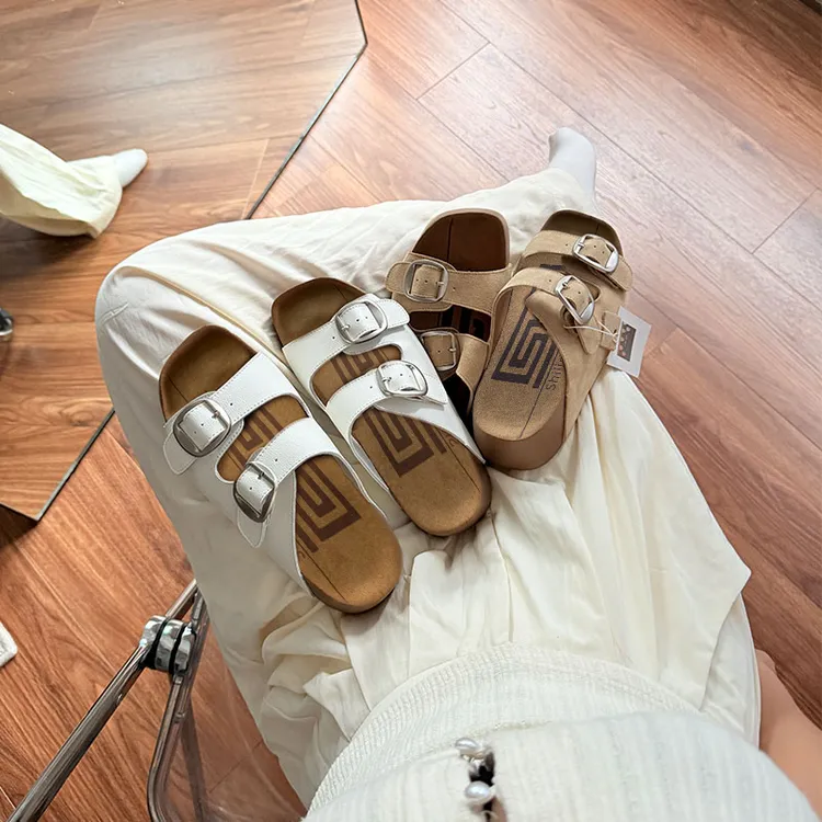 凉拖鞋女外穿2025夏新款生巧吐司小个子高级感厚底配裙子勃肯沙滩