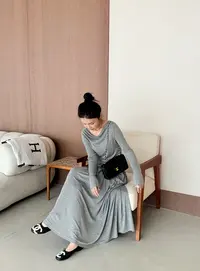 【沐启】兰精天s+羊毛轻奢百搭款高级感休闲时尚套装 YW213