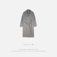 Meiying-韩版高端围巾式双面羊绒毛呢大衣YA5DD018