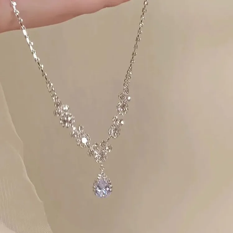 时贸 合金项链 纯银在逃公主项链新款爆款高级感锁骨链轻奢小众