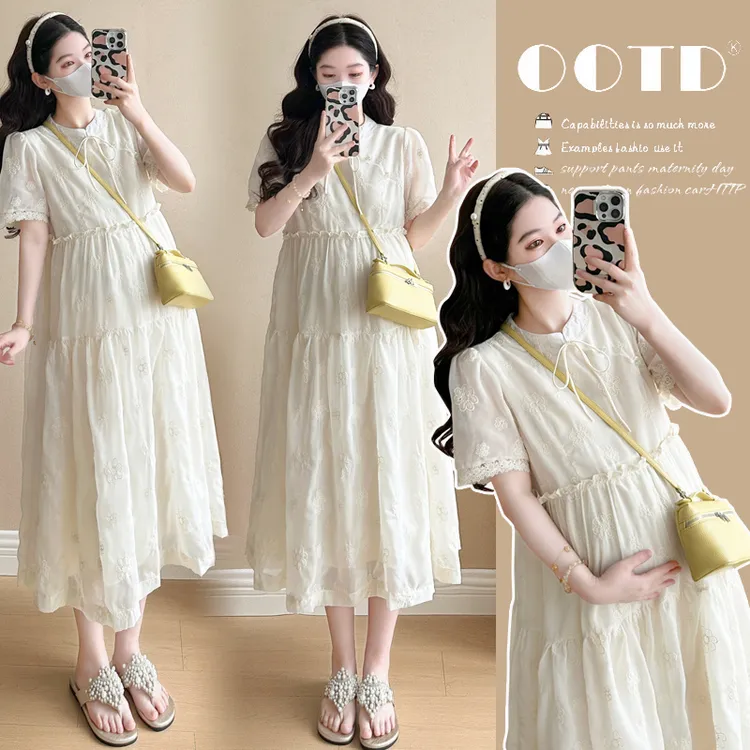 2025夏季新品新中式改良旗袍减龄显瘦气质孕妇连衣群大码产后可穿
