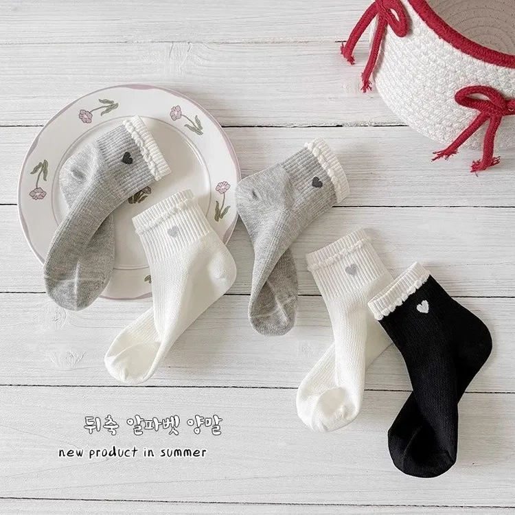 女童袜子春夏季薄款百搭中筒袜儿童韩版ins宝宝公主袜透气网眼袜