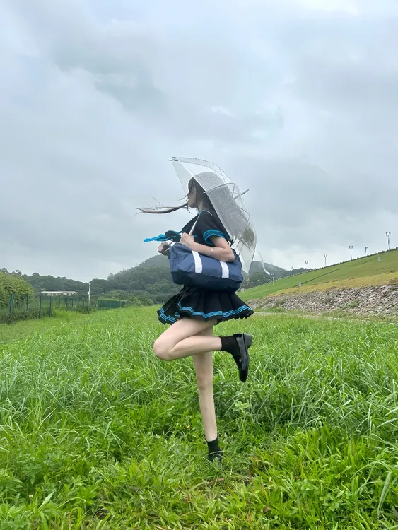 花火高校JK【岚喵,简变喵】水手服原创JK夏季收腰漫画感学院风