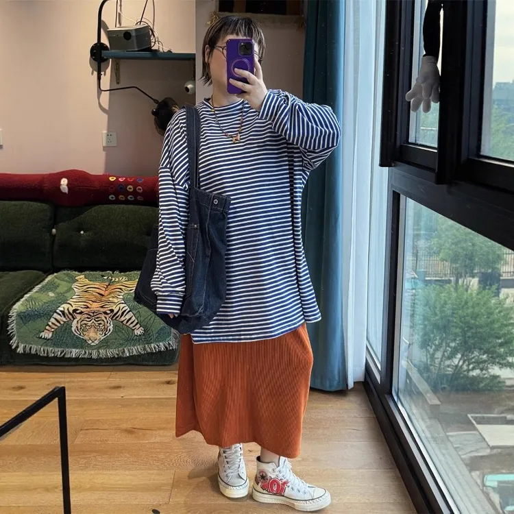 《九斤定制》雾面彩色直筒半裙