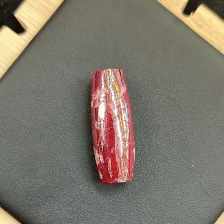 天然辰砂天然原矿朱砂收藏品桶珠