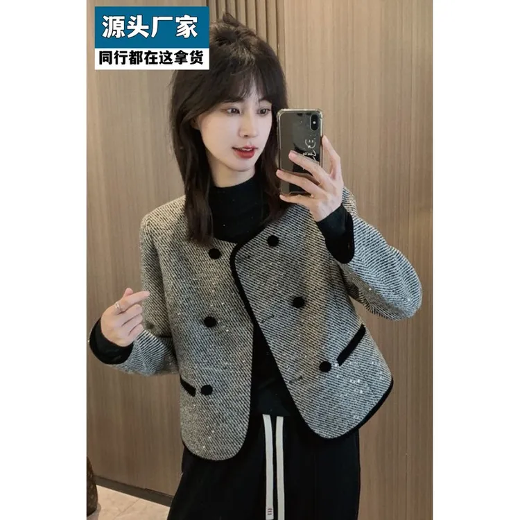 梵乐芬香风外套短外套2025短款新款秋冬小个子冬季高级气质时尚上