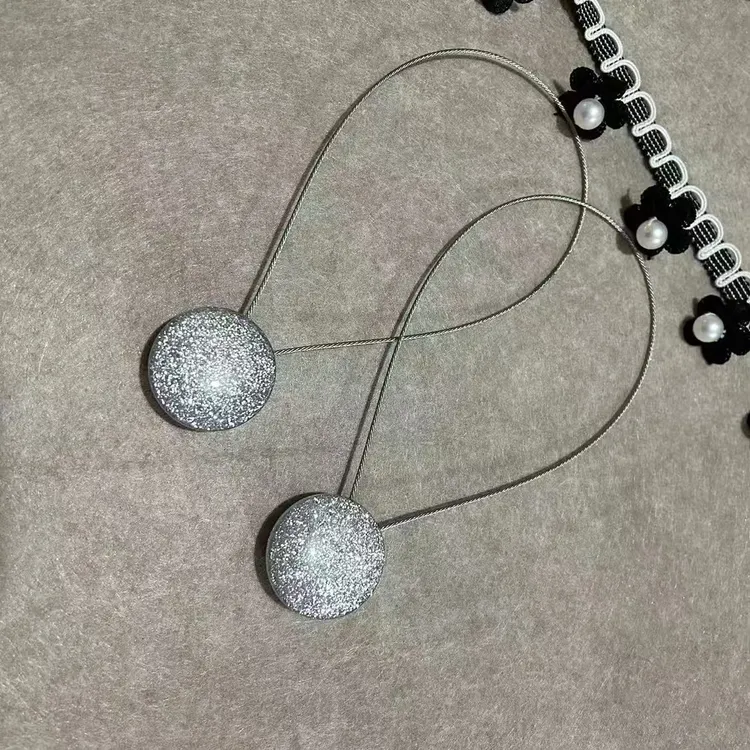 一明纺织新款窗帘绑带猫眼石闪光磁扣轻奢窗帘扎带侧吸绑带