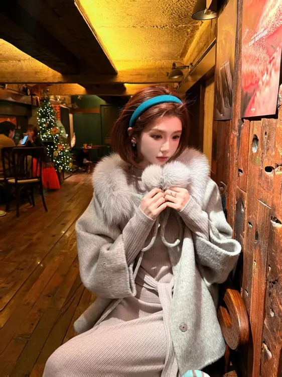 【芝士Cheese】世贸新贵  羊毛冬季时尚小众设计百搭插肩袖保暖大衣